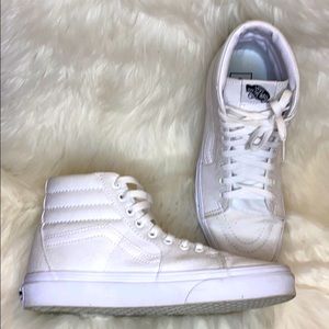 High Top All White Vans